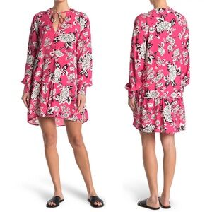 NWT Maaji shinning Tides‎ Pink Floral Tiered Dress Size Large